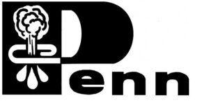 A black and white logo featuring the word 'Penn' with a stylized brain explosion graphic integrated into the letter 'P', creating a unique and bold design.