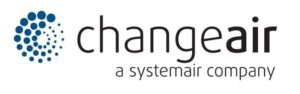 Logo of Changeair, a Systemair company, featuring stylized blue circular design to the left of the text.