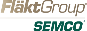Logo of SEMCO, a FläktGroup brand, featuring the text 'FläktGroup SEMCO'.