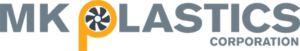 Gray and yellow text "MK Plastics Corporation"